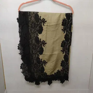 3270 VINTAGE SHADES 브라운 레이스 부착 숄