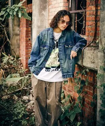 glamb 데님 블루 G 자켓 L 사이즈