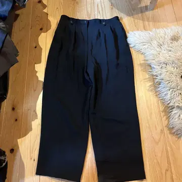 블랙 와이드 슬랙스