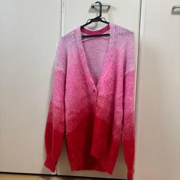 MAISON SPECIAL 그라데이션 핑크 가디건