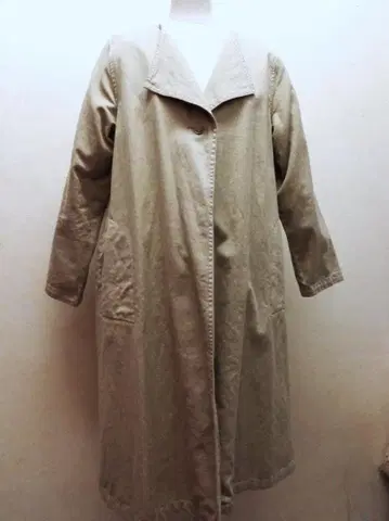 bulle de savon 오버 사이즈 베이지 면린넨 코트 ( F )