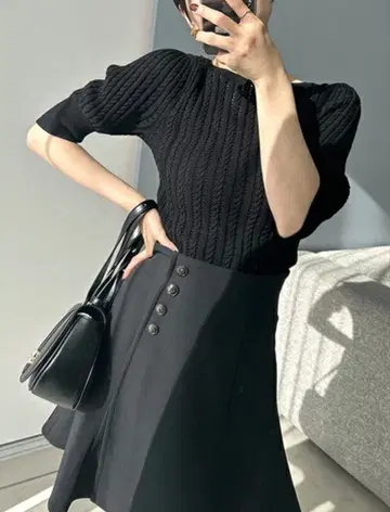 스나이델 하이웨스트 스커트 쇼츠