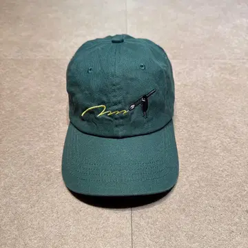 Graniph 뷰티풀 섀도우 캡 모자 자수 그린