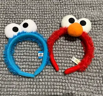 쿠키 몬스터 & 엘모 머리띠 세트