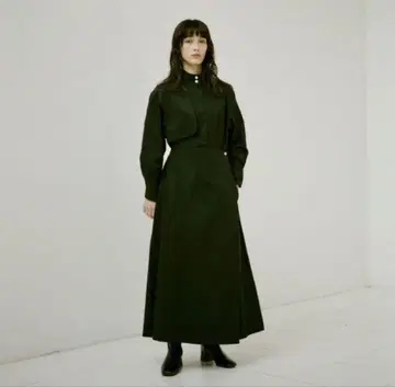 블랙 롱 셔츠 원피스