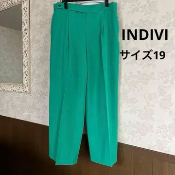 새상품급 빅 사이즈 19 인디비 허리밴딩 센터 프레스 팬츠