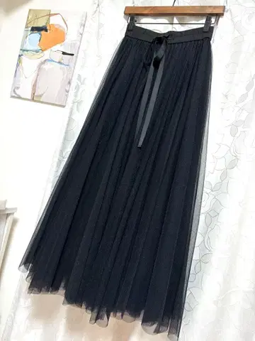 [ 새상품급 ] douce Harmonie 라메 튤 볼륨 스커트