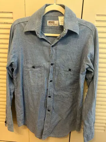 MONTGOMERY WARD 긴팔 데님 셔츠 구제 의류