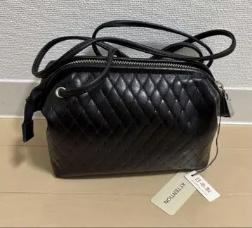 다이아 무늬 가마구치 미니 미니백 블랙