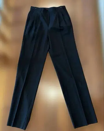 울 100% 블랙 모형 망가짐 방지 플리츠 슬랙스 수트 96cm