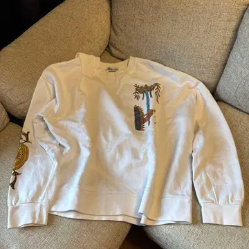 ZARA 그래픽 프린트 트레이닝복 L 화이트