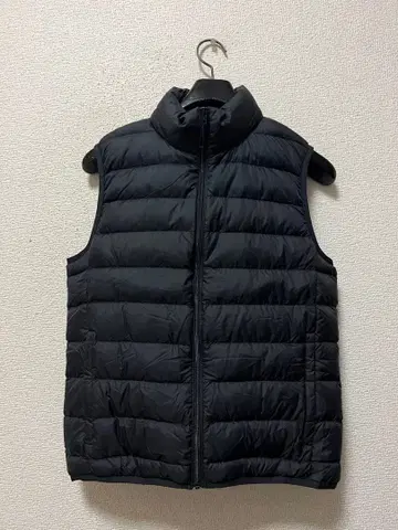 무인양품 나일론 다운 베스트 / S 블랙 다운 90% 지퍼 MUJI