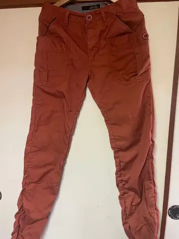 오렌지 카고 팬츠 dominate handcrafted jeans 32