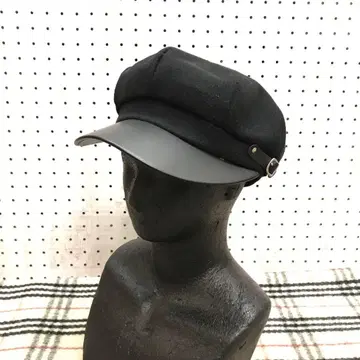 락 트레디셔널 걸리시 구제 의류 잡화 인조 가죽 절개 헌팅 캡