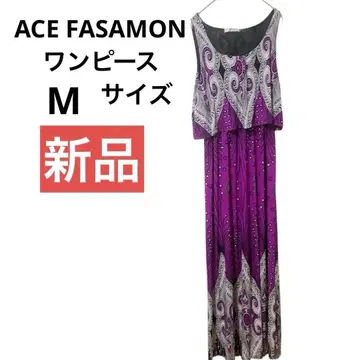 [새상품] ACE FASAMON 여성용 원피스 페이즐리 퍼플 보라색
