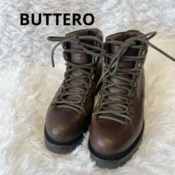 BUTTERO 브라운 가죽 워크 부츠 23.0