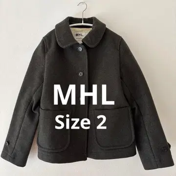 MHL. 다크 그린 울 숏 코트 마가렛호웰