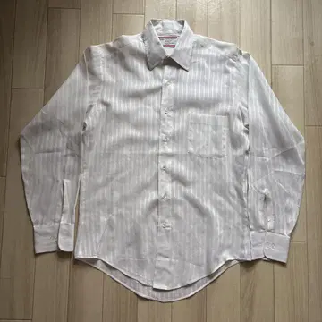 70s Sears White Stripe Shirt GOOD PATTE
