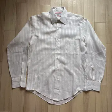 70s Sears White Stripe Shirt GOOD PATTE
