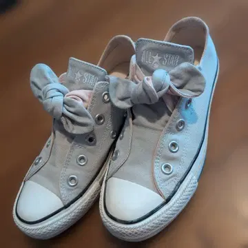 새상품급 컨버스 리본 블루 블루 그레이 US3.5