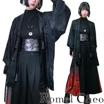 RomelCheo 일본풍 패턴 겉옷 여성용 가디건 일본풍 하라주쿠 패션