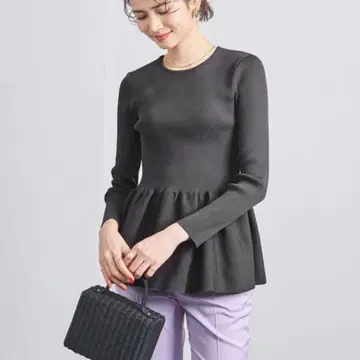 UNITED ARROWS 페플럼 리브 니트