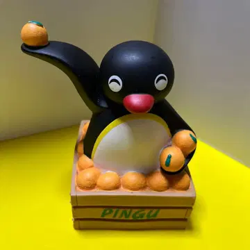 핑구 오렌지 소프트 비닐 피규어