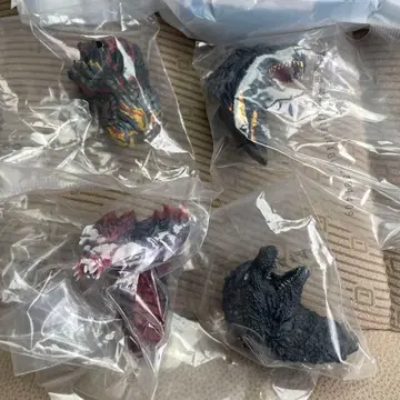 제일복권 고질라 괴수난무 E상 몬스터 헤드 마그넷 4종 컴플리트