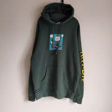 ripndip 맨투맨 후드티 풀오버 속기모 고양이 프린트