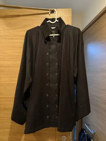 SOU SOU 린넨 진풍미 블랙 셔츠 상의 자켓