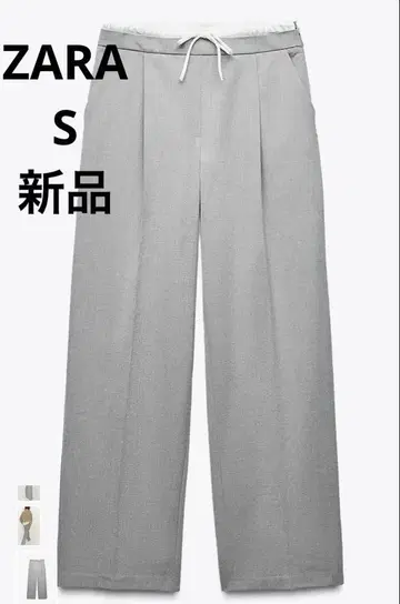 새상품 WIDE-LEG 팬츠 더블 허리 밴딩 S