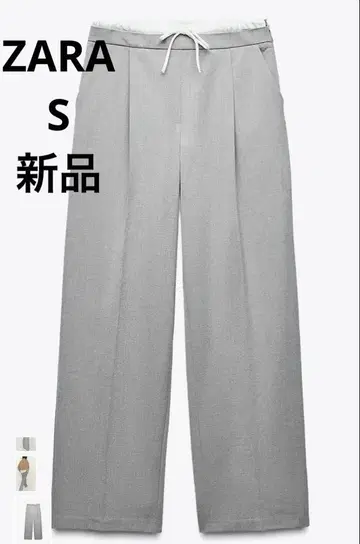 새상품 WIDE-LEG 팬츠 더블 허리 밴딩 S