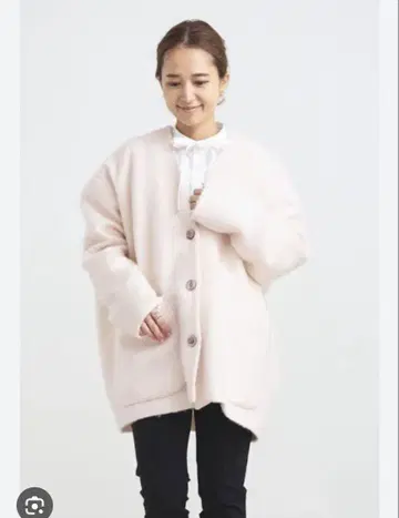 yori 울 모헤어 샤기 자켓