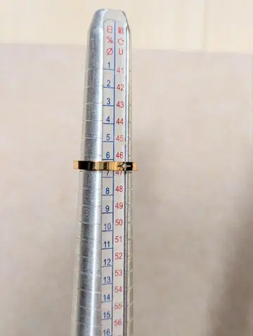 써지컬 스테인리스 반지 6.5호 다이아몬드 골드