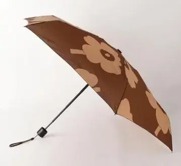 새상품 마리메꼬 우니코 접이식 우산 브라운 베이지
