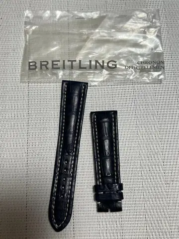 새상품 브라이틀링 가죽 시계 다크 네이비 벨트 22mm