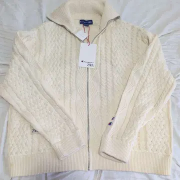 ZARA Champion 콜라보 XL 케이블 니트 스웨터