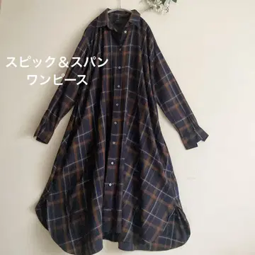 스픽앤스팬*체크 원피스*프레임워크*