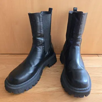 canal jean 캐널진 사이드 고어 가죽 부츠 블랙 zara