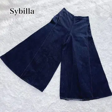 Sybilla 시빌라 데님 팬츠 플레어 와이드 팬츠 M 사이즈