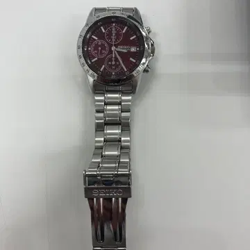 SEIKO 크로노그래프 손목시계 빨간색