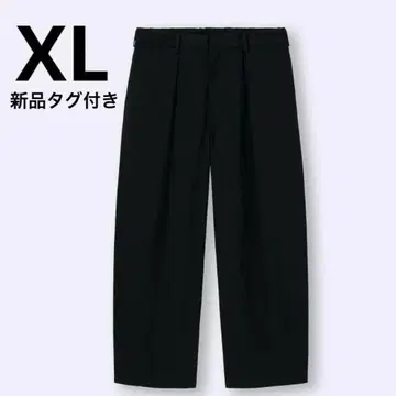[택 포함 새상품] GU 지유 배럴 레그 슬랙스 XL 사이즈 블랙