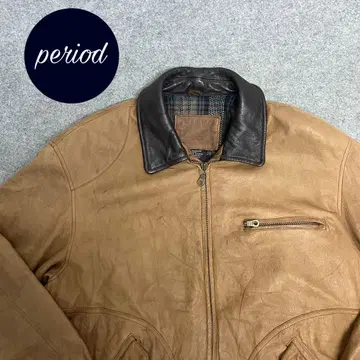 P2636 90s st.johns bay 옷깃 가죽 가죽 자켓