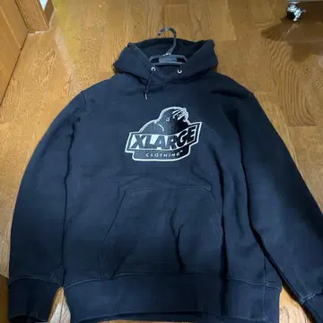 XLARGE 블랙 후드 부착 후드티 M
