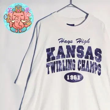 T셔츠 화이트 칼리지풍 90s 소피 XL 사이즈 빈티지