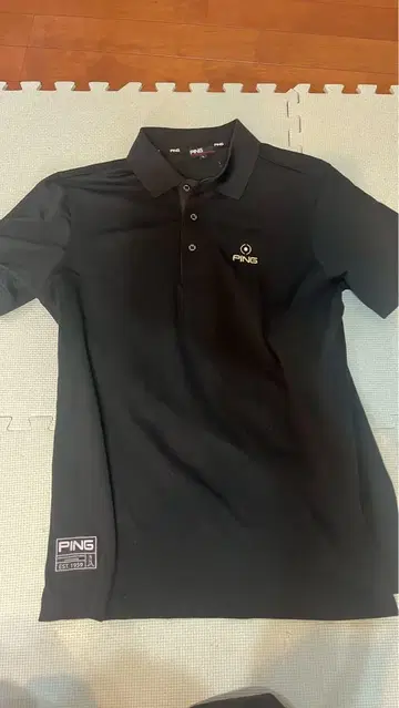 PING 블랙 피케 셔츠 L 사이즈