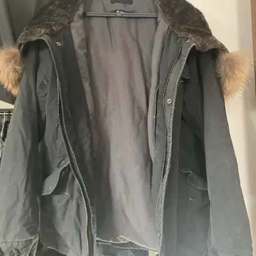 Johnbull 퍼 달린 모즈 코트 S 사이즈