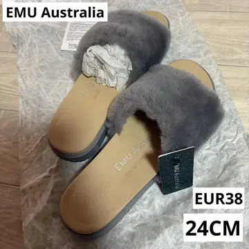 [택 포함] EMU Australia 그레이 퍼 샌들 24cm 38