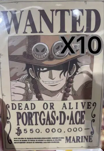 원피스 onepiece 무기와라 스토어 중국 에이스 엽서 10장 세트