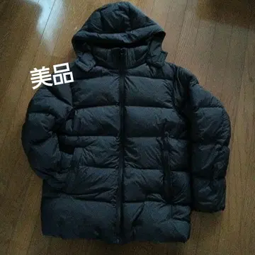 유니클로 다운 페더 자켓 블랙 L 사이즈